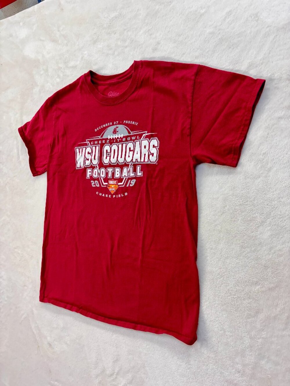 Blue 84 WSU Cougars Men's Red T-Shirt --- 2019 Cheez-It Bowl --- Size: Large!!